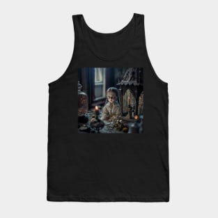 Haunted doll in a haunted house 4 Tank Top